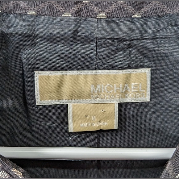 Michael Kors Mad Men Metallic Swing Jacket polkadot size 8 NWOT - Picture 4 of 8